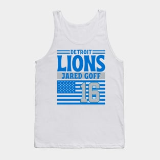 Detroit Lions Goff 16 American Flag Football Tank Top